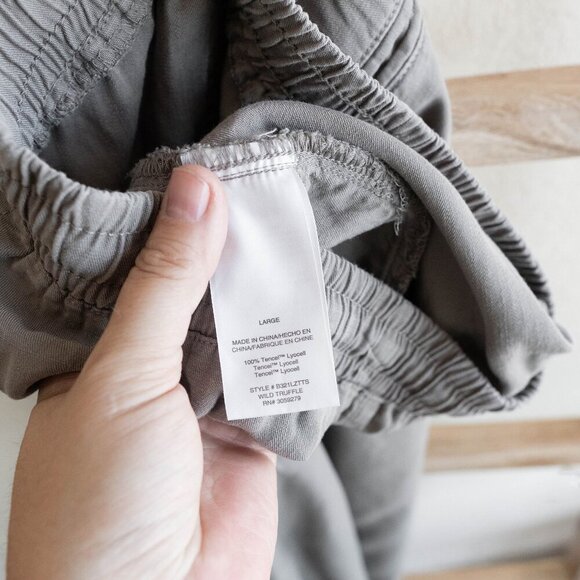 Thread & Supply Serena Joggers Sz L Wild Truffle 100% Tencel Drawstring Pockets - Picture 6 of 6